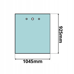 SZYBA TYŁ TYLNA Z OTWORAMI XCMG ZL50G ZL30G (0004)