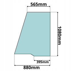 SZYBA BOCZNA LEWA PRAWA W DRZWI JCB (0012)