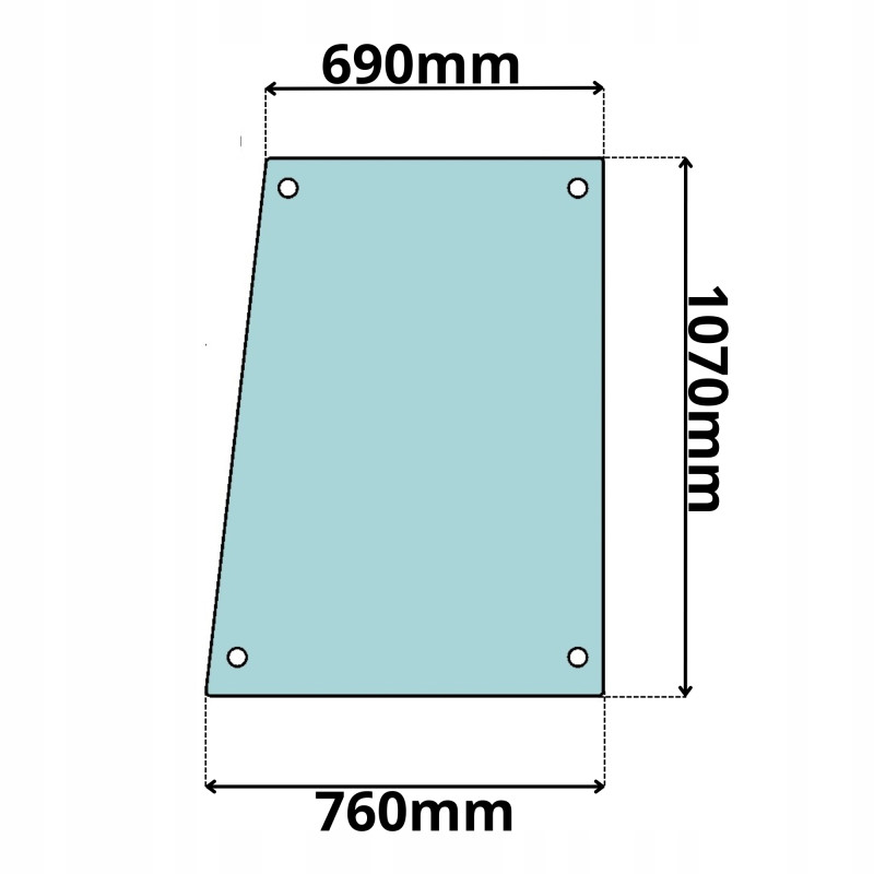 SZYBA LEWA PRAWA ZA DRZWI BOCZNA CASE TEREX FERMEC MASSEY FERGUSON (0018)