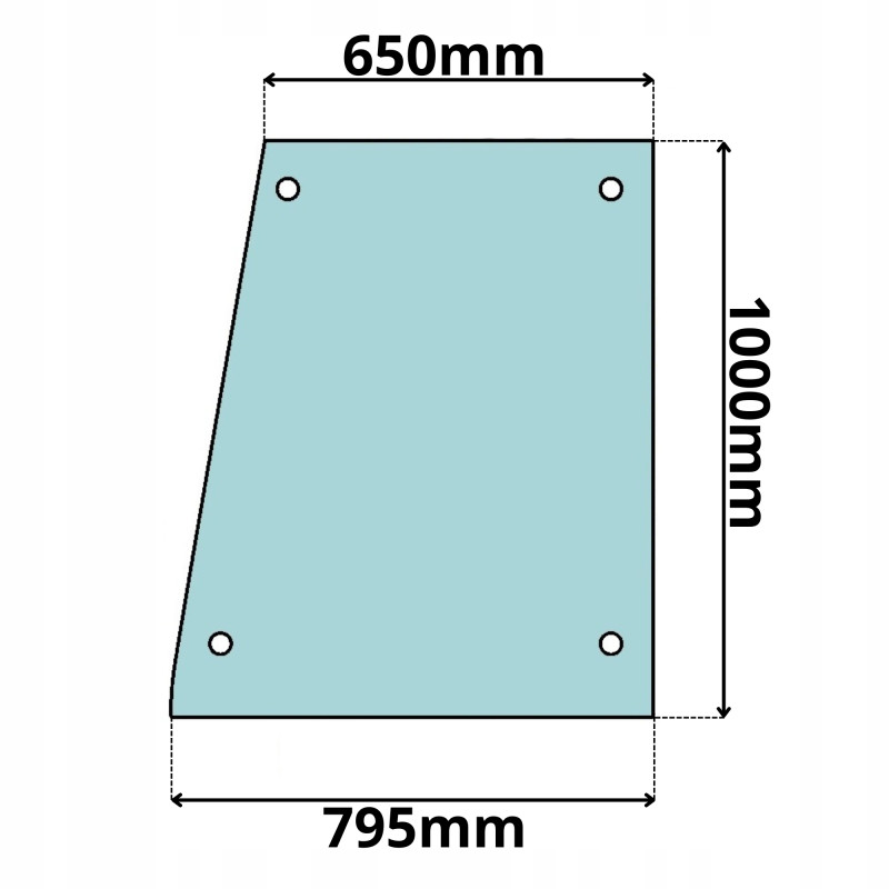 SZYBA LEWA PRAWA W DRZWI BOCZNA  CASE TEREX FERMEC MASSEY FERGUSON  (0019)