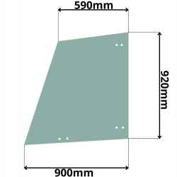 SZYBA GÓRNA W DRZWI LEWA JOHN DEERE 3200 3215 3220 (0028)
