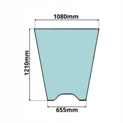 SZYBA CZOŁOWA PRZEDNIA KOMATSU WA 270 320 380 430 470 480 500 (0036)