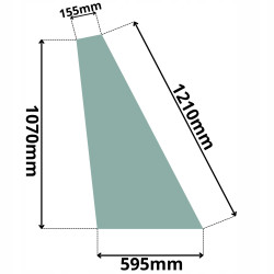 SZYBA KOMATSU PRAWA PRZÓD TRÓJKĄT BOCZNA WA150-320 (0037)