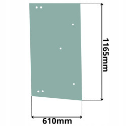 SZYBA BOCZNA PRAWA W DRZWI GÓRNA CAT CP CS 54B-79B (0103)