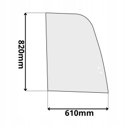 SZYBA BOK BOCZNA PRAWA JCB 802 803 804 8052 8060 (0109)