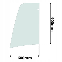 SZYBA BOCZNA W DRZWI LEWA GÓRNA HITACHI ZX16-ZX50 AIRMAN (0116)