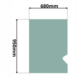 SZYBA PRZÓD CZOŁOWA GÓRNA CAT 303CR 304 305CR 308B (0045)