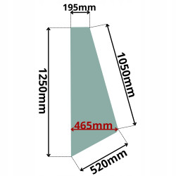 SZYBA PRZÓD LEWA PRAWA KOMATSU NAROŻNA WA380-480-5 (0046)