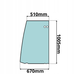 SZYBA BOCZNA LEWA DRZWI KOMATSU PC75R PC95R PC110R (0053)