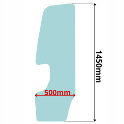 SZYBA LEWA BOCZNA W DRZWI CAT WACKER NEUSON (0057)