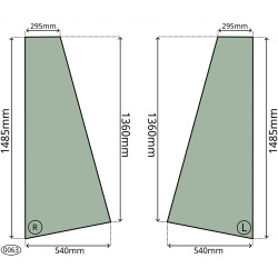 SZYBA PRZEDNIA BOCZNA PRAWA LEWA XCMG ZL30G ZL50G (0063)