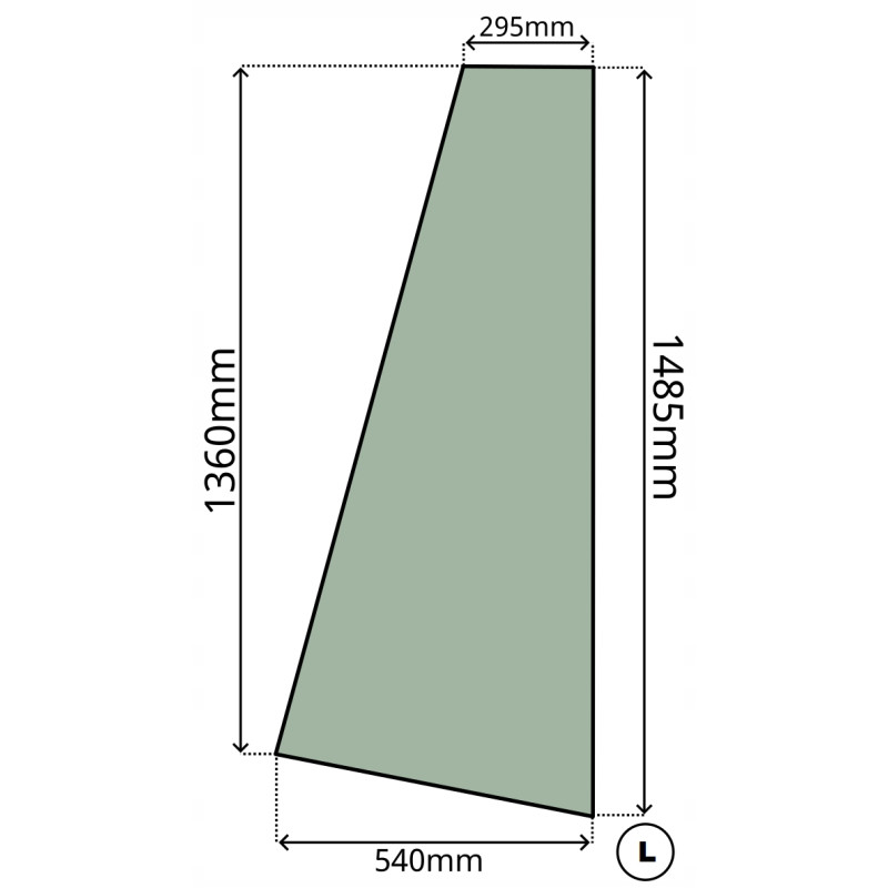 SZYBA PRZEDNIA BOCZNA PRAWA LEWA XCMG ZL30G ZL50G (0063)