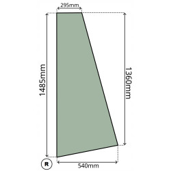SZYBA PRZEDNIA BOCZNA PRAWA LEWA XCMG ZL30G ZL50G (0063)