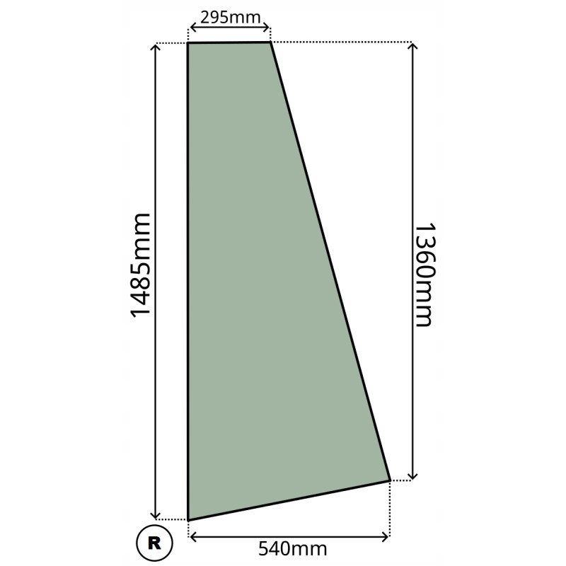 SZYBA PRZEDNIA BOCZNA PRAWA LEWA XCMG ZL30G ZL50G (0063)