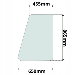 SZYBA BOCZNA GÓRNA LEWA/PRAWA DRZWI CAT 416B-446 SERIA B (0067)