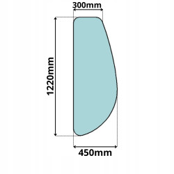 SZYBA BOCZNA LEWA DRZWI KOMATSU PW75R-295R95R-2 (0080)