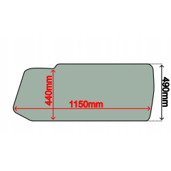 SZYBA DRZWI DOLNA PRAWA LEWA HYUNDAI HENMAR (0085)