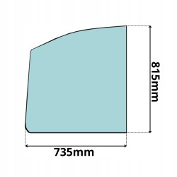 SZYBA LEWA BOCZNA DRZWI GÓRNA FIAT KOBELCO E95-385 (0094)