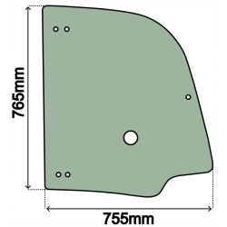 SZYBA PRAWA BOCZNA GÓRNA KRAMER 350 5035 5055 5065 KL10.5 KL12.5 (0095)