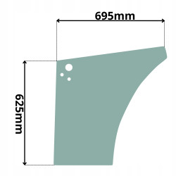 SZYBA DRZWI DOLNA LEWA PRAWA CASE SERIA JX55-JX95 (0252)