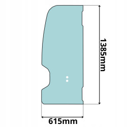 SZYBA BOCZNA LEWA DRZWI YANMAR TAKEUCHI TB70-TB175 TCR50 (0294)