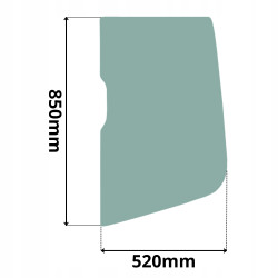 SZYBA BOCZNA LEWA ZA DRZWIAMI KOMATSU PC PW (0520)