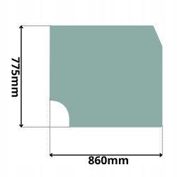 SZYBA PRZÓD CZOŁOWA GÓRNA VOLVO ECR58 ECR88 05-13 (0584)