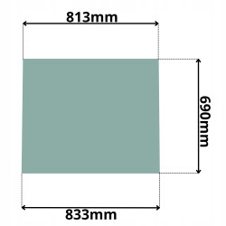 SZYBA TYLNA KUBOTA KX (0585)
