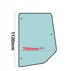 SZYBA DRZWI BOCZNA LEWA PRAWA GÓRNA CAT 416D-446D (0614)