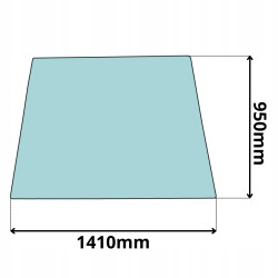 SZYBA CZOŁOWA PRZÓD JCB 3C 3D 3CX 4C P7 BLACK GREY (0622)