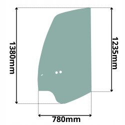 SZYBA W DRZWI LEWA BOCZNA BOK JCB 8080ZTS 8085ZTS (0392)
