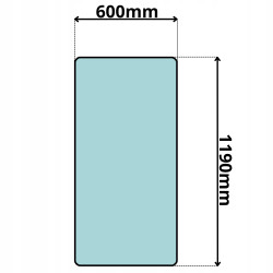 SZYBA BOCZNA BOK LEWA PRAWA GÓRNA W DRZWI JCB 456 (0416)