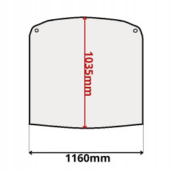 SZYBA GIĘTA PRZEDNIA CZOŁOWA LINDE 394 H40 H45 H50 (0466)