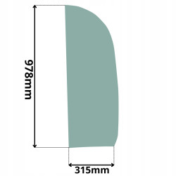 SZYBA LEWA TYLNA BOCZNA JCB 8014 8016 8018 8020CTS (0474)