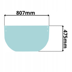 SZYBA DOLNA PRZEDNIA CZOŁOWA KUBOTA KX080-3 06-15 (0485)