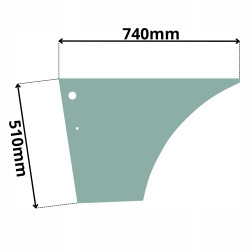 SZYBA BOCZNA DOLNA DRZWI LEWA PRAWA NEW HOLLAND HITACHI CASE MANITOU (5002)