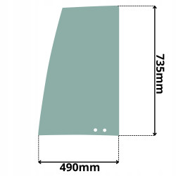 SZYBA BOCZNA LEWA DRZWI VOLVO EW140-EW230 SERIA C (5050)