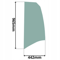 SZYBA BOCZNA LEWA TYLNA VOLVO EW140-EW230 SERIA C (5051)