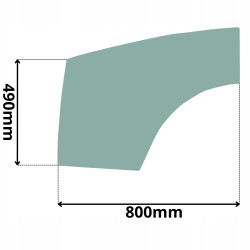 SZYBA LEWA DRZWI BOCZNA DOLNA KRAMER KL10.5 KL12.5 (5057)