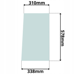 SZYBA CZOŁOWA DOLNA PRAWA LEWA CASE TEREX FERMEC MF (5079)