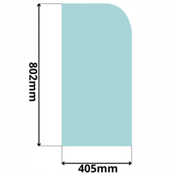 SZYBA LEWA BOCZNA ZA DRZWIAMI HYUNDAI ROBEX 55.7 (5108)