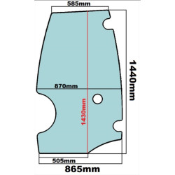SZYBA W DRZWI LEWA JCB 406 407 409 TM 170 180 220 (0026)