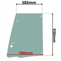 SZYBA DRZWI GÓRNA CASE 580ST 590ST 695ST (0035)