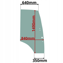 SZYBA DRZWI KOMATSU WB93R WB97R WB97S WB140 WB150 (0040)