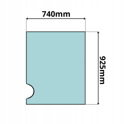 SZYBA PRZÓD CZOŁOWA GÓRNA CAT 303 304 305 CR C D E (0104)