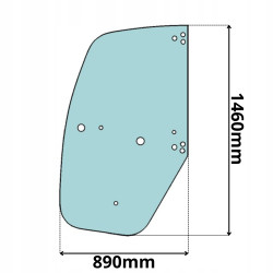SZYBA BOCZNA DRZWI LEWA VOLVO L20, L25B (0121)