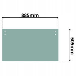 SZYBA TYLNA DOLNA TYŁ CAT 416-446 SERIA D SERIA C (5150)