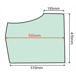 SZYBA BOCZNA LEWA DOLNA YANMAR KOBELCO (5052)