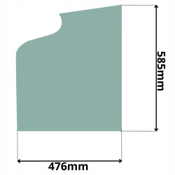 SZYBA LEWA DOLNA DRZWI VOLVO EC15-EC27 ECR25 C D E (5167)