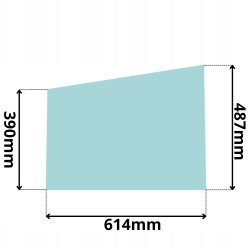 SZYBA LEWA DRZWI DOLNA CAT 301.6C 301.8C 302.5C L (5168)